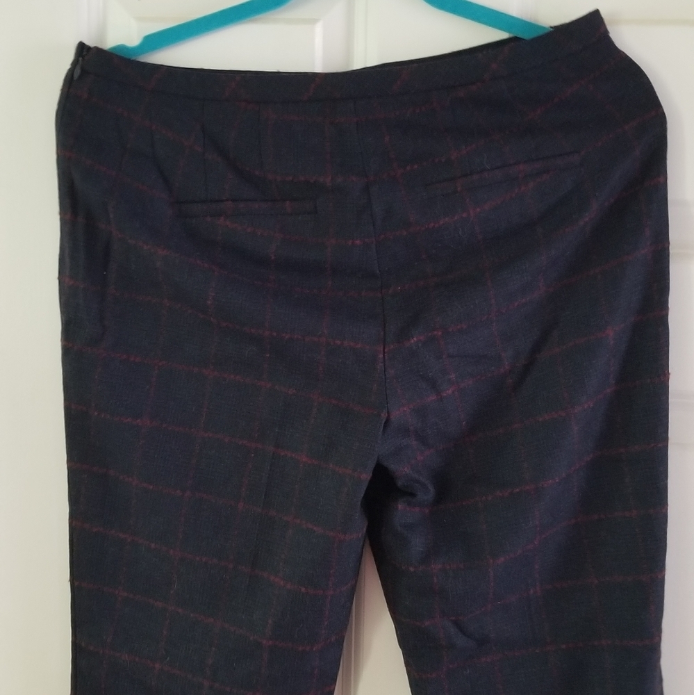 Talbots Windowpane Checked Lined Wool Pants 2 - image 2